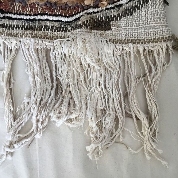 OOAK handmade woven wall hanging, earth tones. A0001 - Picture 8 of 8
